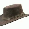 BARMAH SQUASHY ROO CRACKLE LEATHER HAT