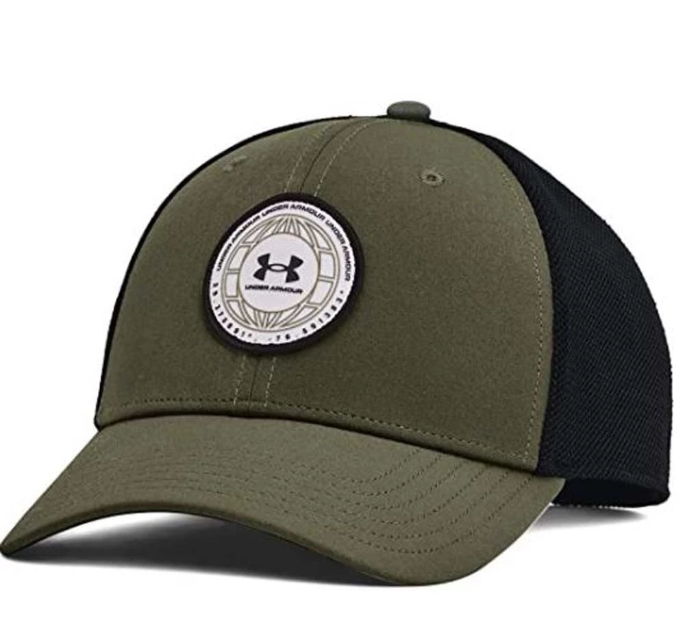 Under Armour Outdoor Graphic Mens Trucker Hat Marine OD Green/Black/Halo Gray 3 Under Armour Outdoor Graphic Mens Trucker Hat Marine OD Green/Black/Halo Gray - Image 3