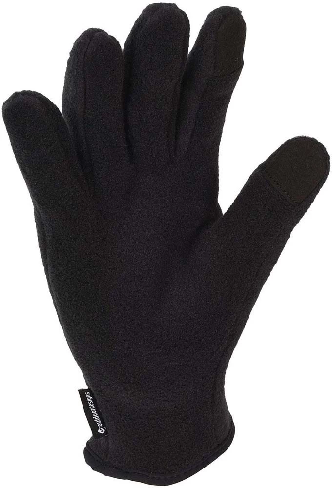 Outdoor Designs Fuji Touch Fleece Mid Layer Gloves- Black Black 3 Outdoor Designs Fuji Touch Fleece Mid Layer Gloves- Black Black - Image 3