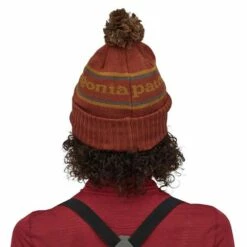 Patagonia Powder Town Unisex Beanie Park Stripe Knit: Spanish Red 16 Patagonia Powder Town Unisex Beanie Park Stripe Knit: Spanish Red -Geardeal Shop 29187 PRVB ALL 5