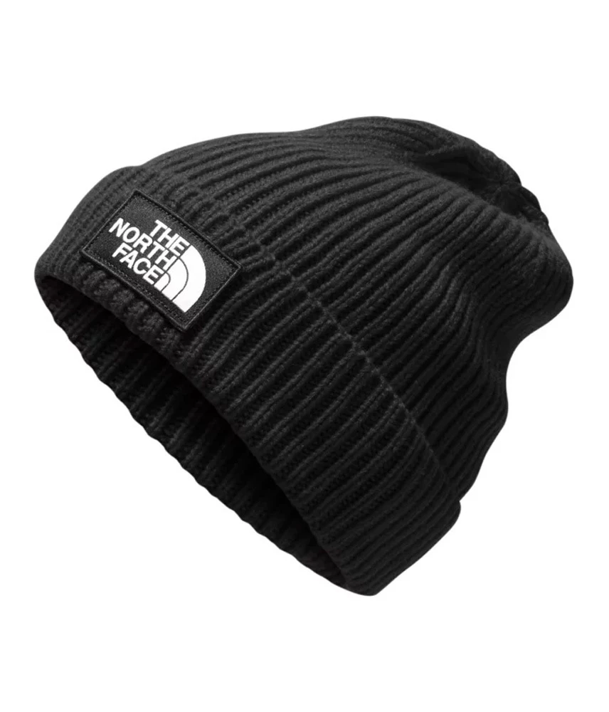 The North Face TNF Logo Box Cuffed Beanie Black 3 The North Face TNF Logo Box Cuffed Beanie Black - Image 3
