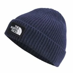 The North Face TNF Logo Box Cuffed Beanie Vintage Indigo -Geardeal Shop NF0A3FJXL4UR