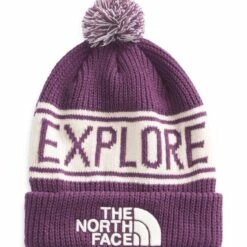 The North Face Retro TNF Pom Beanie Pikes Purple/Gardenia White