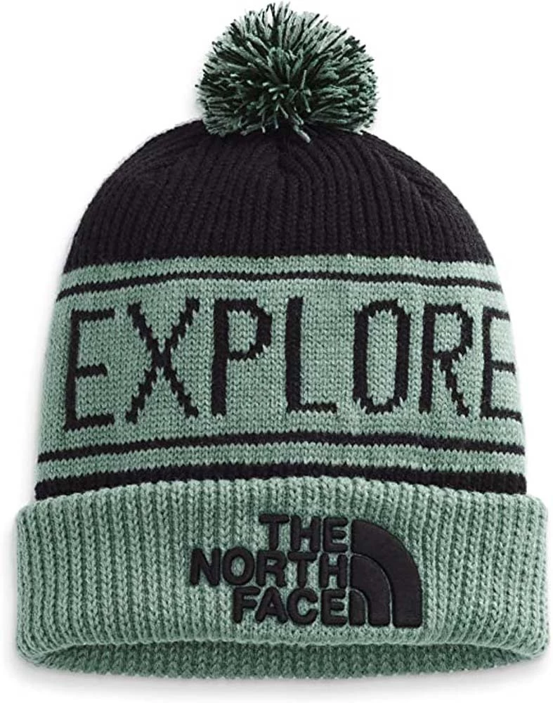 The North Face Retro TNF Pom Beanie Pikes Purple/Gardenia White 3 The North Face Retro TNF Pom Beanie Pikes Purple/Gardenia White - Image 3