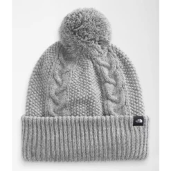 The North Face Cable Minna Womens Beanie TNF Light Grey Heather