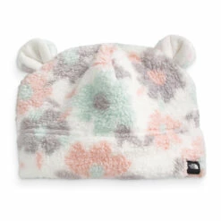 The North Face Little Bear Beanie Gardenia White Polka Dot Floral Print