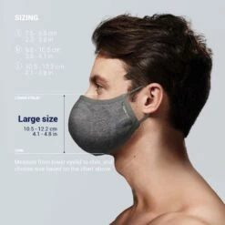 Pacsafe Silver Ion Face Mask Silver Gray -Geardeal Shop PS10164707 6