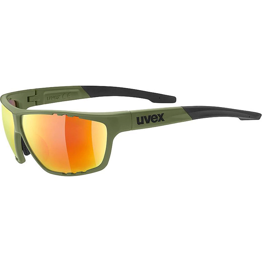 Uvex Sportstyle 706 Sports Sunglasses Olive Green/Red 1 Uvex Sportstyle 706 Sports Sunglasses Olive Green/Red